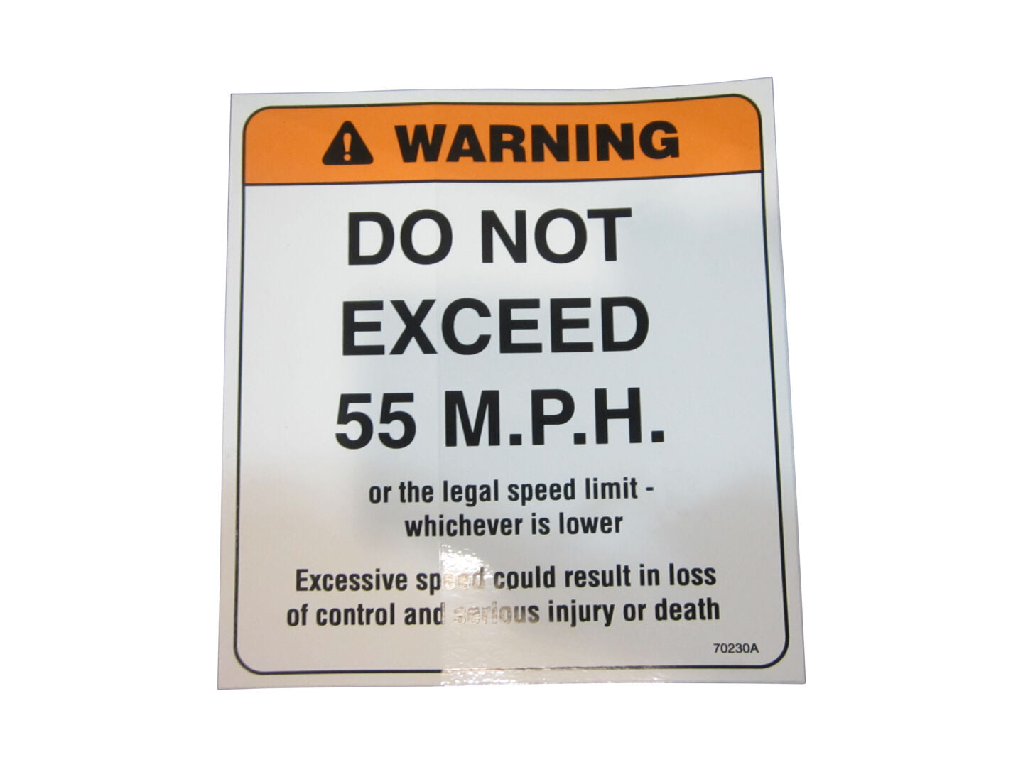 70230 Do Not Exceed 55Mph Warn Decal | JLG