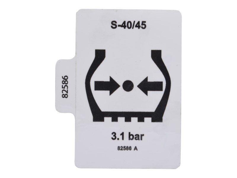 82586 Tire Press S40/45 Decal | Genie