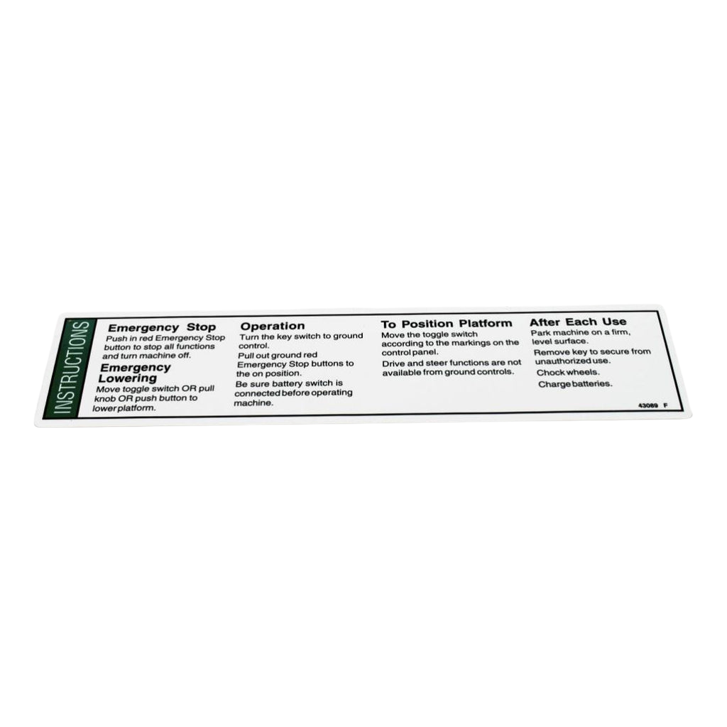 43089GT Decal Instructions-Oper Gcp | Genuine Genie