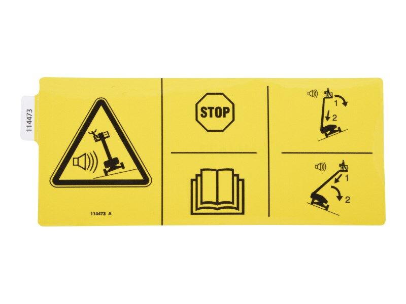 114473 Tilt Sw Tipover Dngr Decal | Genie