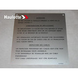 1460119340 Movement Plate | Genuine Haulotte