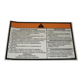 3078149690 Operating Instructions Label | Genuine Haulotte