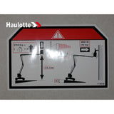 307P205780 Floor Height + Load Label | Genuine Haulotte