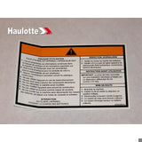 307P218670 Operating Instructions Label | Genuine Haulotte