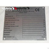 307P222670 Manufacturer Plate | Genuine Haulotte