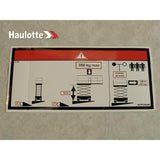 307P228080 Floor Height + Load Label | Genuine Haulotte