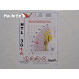 307P228240 Load Chart | Genuine Haulotte
