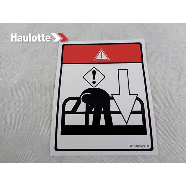 307P229490 Compact 10N Body Crushing Decal | Genuine Haulotte