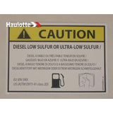 307P232480 Label Low Sulfur Warning | Genuine Haulotte