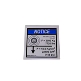 4000506600 Max Pressure Label Ha16 1025X3 | Genuine Haulotte