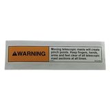 B06-00-0009 Decal-Warn: Moving Tele Mast | Genuine Haulotte