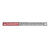B06-00-0139 Decal-"Extend, Lock..Outriggers"-Blk & Red On Wht 8" X.75" | Genuine Haulotte