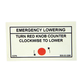 B06-00-0286 Decal-Emergency Lower | Genuine Haulotte