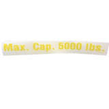 B06-00-0354 Decal-5000# Capacity Transfer-1In X 10In-Pms123C On Clear | Genuine Haulotte