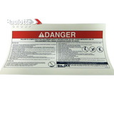 B06-00-0401 Decal-Danger:Main, 14Inwx6-1/8In | Genuine Haulotte