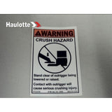 B06-00-0404 Decal-Warning-Outrigger Crush Foot | Genuine Haulotte