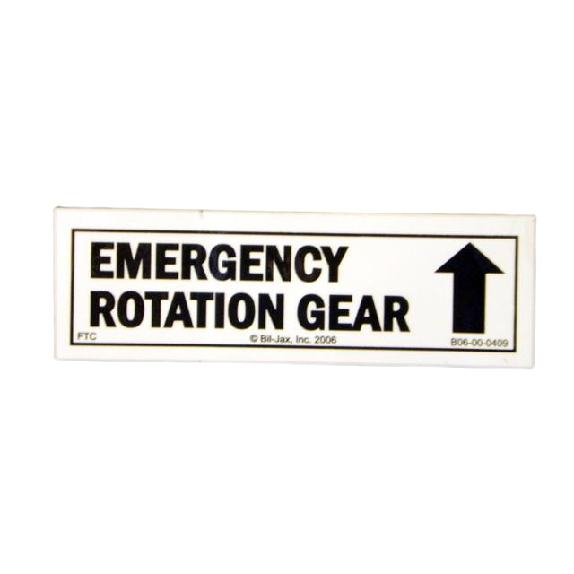B06-00-0409 4Inwx Decal-Emer Rota Gear | Genuine Haulotte