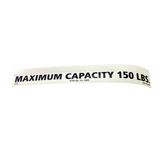 B06-00-0458 Decal-Max Cap 150#, Blk On Wh | Genuine Haulotte