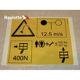 B06-00-0474-CE Decal-Tip Over Hazards-Ce | Genuine Haulotte