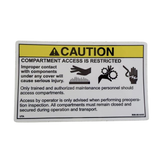 B06-00-0495 Decal-Caution-Compartment Access | Genuine Haulotte