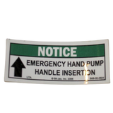B06-00-0504 Decal-Notice-Emergency Hand Pump | Genuine Haulotte