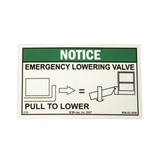 B06-00-0506 Decal-Notice-Emergency Lower | Genuine Haulotte