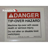 B06-00-0521 Decal-Danger-Tip Over Hazard | Genuine Haulotte