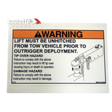 B06-00-0550 Decal-Warning-Unhitch To Operate | Genuine Haulotte
