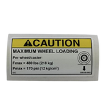 B06-00-0643 Decal-Caution-Wheel Load-Xlt-2900 | Genuine Haulotte