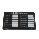 NQUPRA1041 Name Plate | Genuine Haulotte