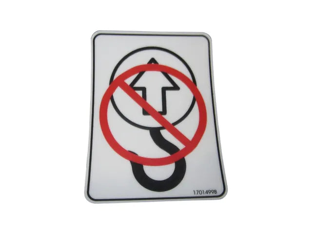 1701499 NO TIE DOWN/LIFT DECAL | JLG
