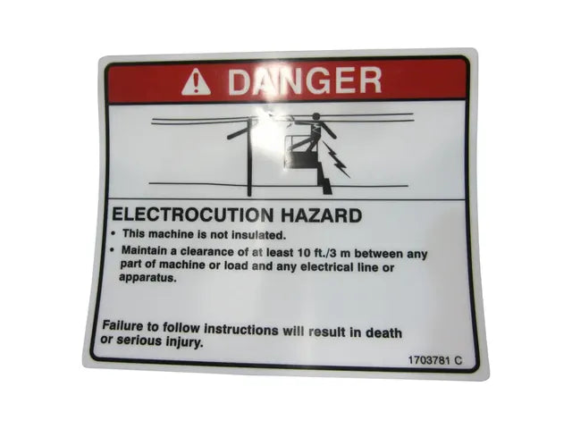 1703781 DANGER-ELEC. HAZARD DECAL | JLG