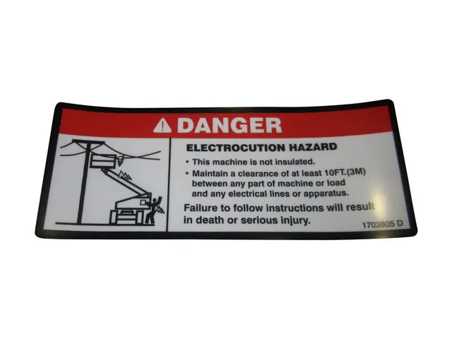 1703805 JLG? DANGER ELECTROCUTION HAZARD DECAL | JLG