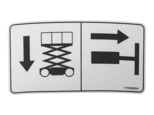 1703822 MANUAL DESCENT INSTR DECAL | JLG