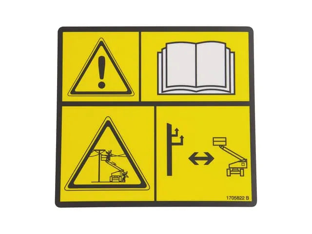 1705822 ELECT. /SAFETY MANUAL DECAL | JLG