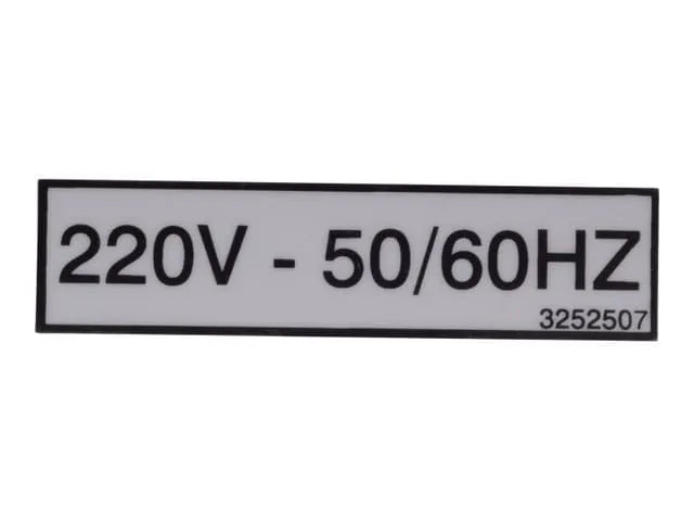 3252507 220V-50/60HZ NAMEPLATE | JLG