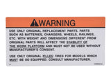 108666 Decal, Caution Replacement | Skyjack