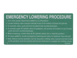 109442 Decal, Emergency Lowering | Skyjack