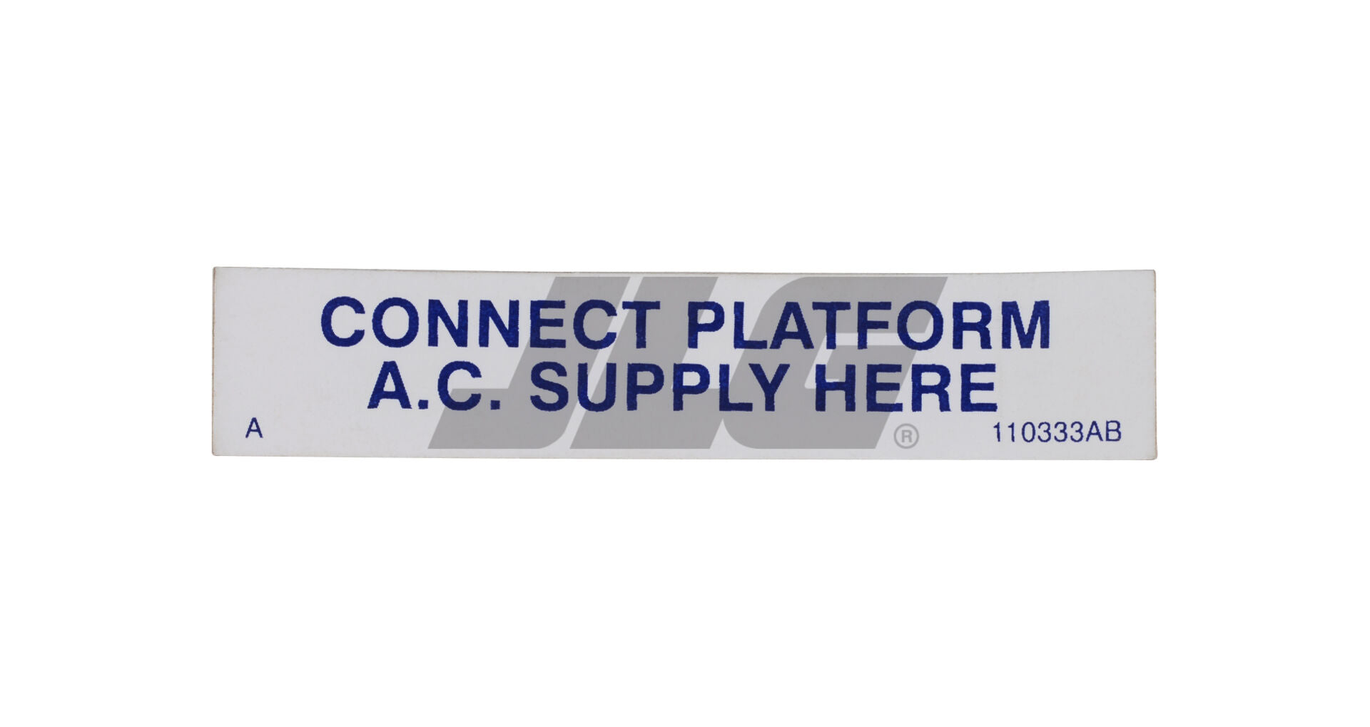 110333 AC Outlet Decal | Skyjack