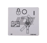 119674 Decal, Emer Battery Discon | Skyjack