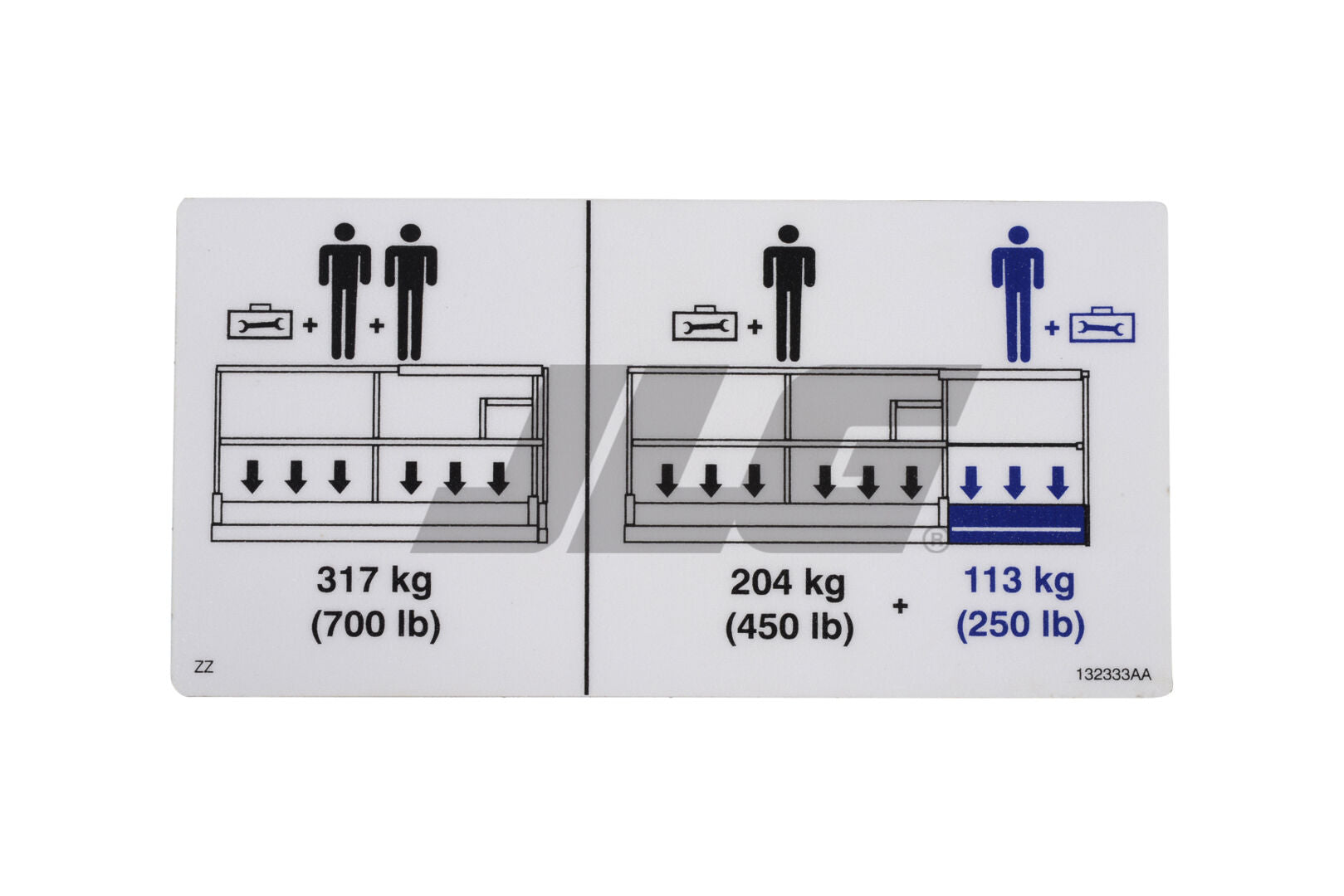 132333 Capacity Decal | Skyjack