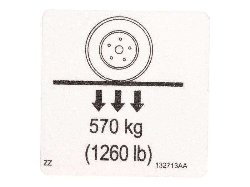 132713 Wheel Load Decal | Skyjack