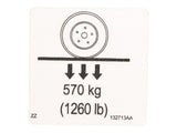 132713 Decal, Wheel Load | Skyjack