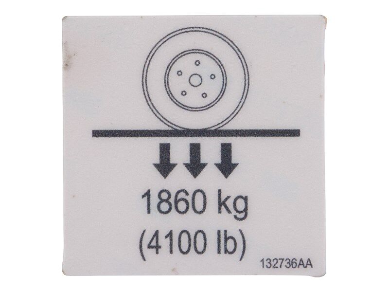 132736 Wheel Load Decal | Skyjack