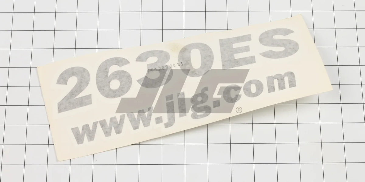 1001099921 Decal, 2630Es Model Desig. | JLG