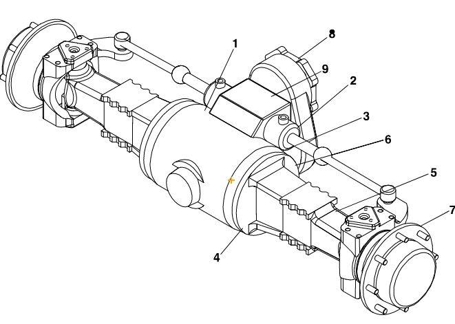 1001100334 Front Axle 307 Falcon Tier III | JLG