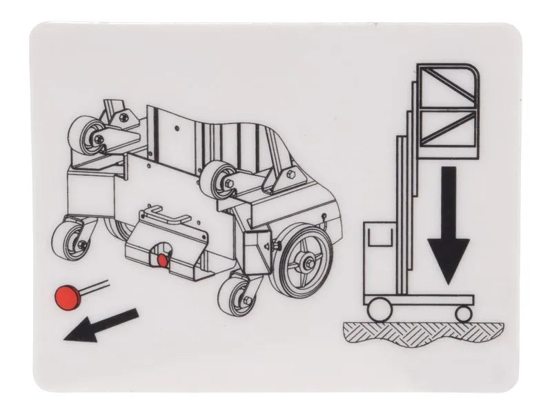 1001115864 Manual Descent Decal | JLG