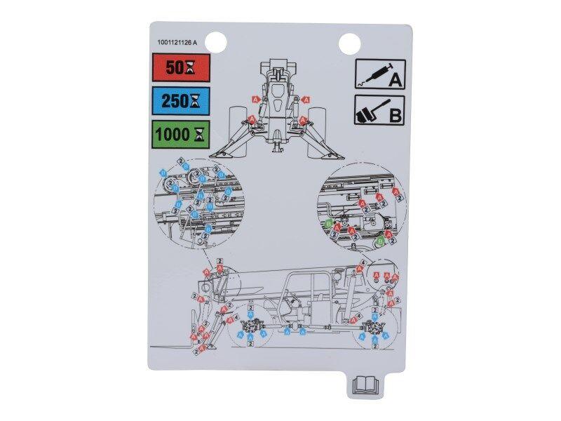 1001121126 G1255 Lube Chart G1055 Load | JLG
