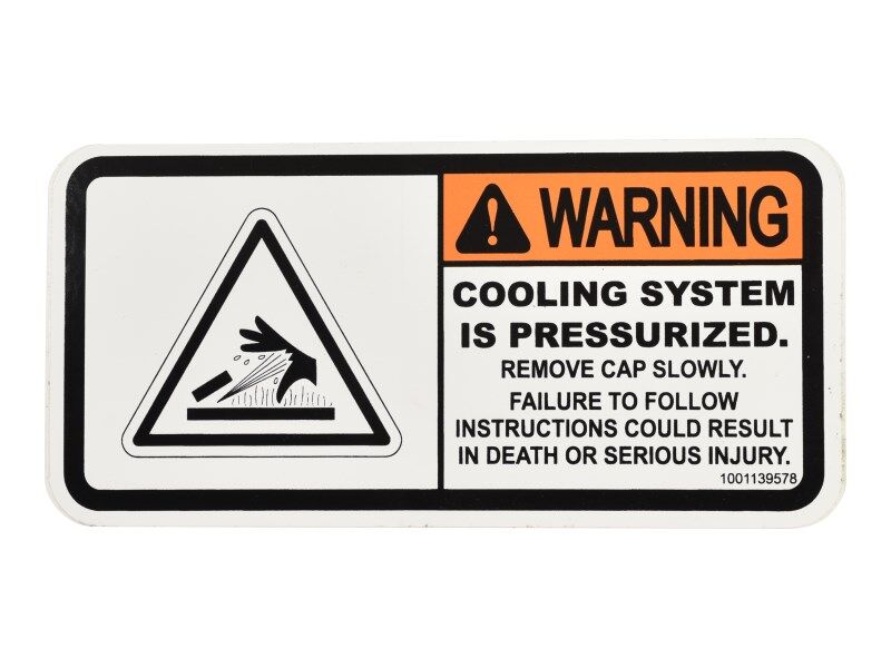 1001139578 Hot Fluid Warning Decal | JLG