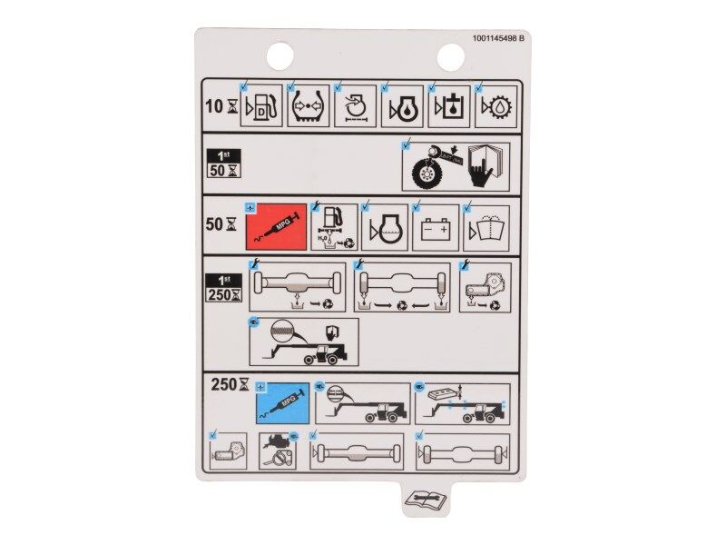 1001145498 Maintenance Chart Decal | JLG
